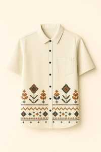Chemise décontractée à manches courtes pour homme, col rabattu, chemises d'été - Product Image 6