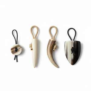 Botones de cuerno de búfalo hechos a mano, ecológicos, pulidos, ovalados, rústicos, artesanía natural, decoración del hogar, botones de presión, negro, marrón, beige - Product Image 3