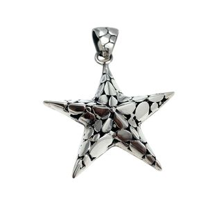 Collar de Plata con Cuentas en Forma de Estrella, Joyería Elegante en Tono Plateado para Mujer, Accesorio de Moda de Lujo con Diseño de Estrella Brillante - Product Image 5