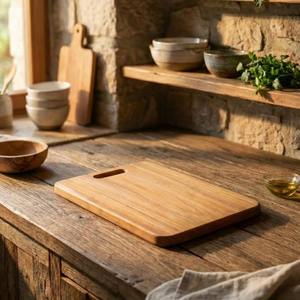 Tablas de Madera de Acacia para Cortar y Servir Verduras con Asa, Precio Mayorista Económico, Proveedor Dorado Personalizado - Product Image 1