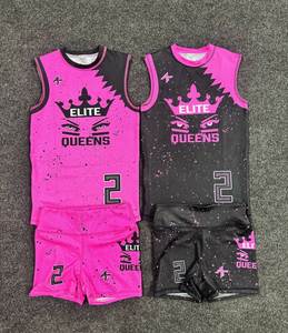 Custom basketball jersey <b>shorts</b> reversible USA team uniform breathable <b>polyester</b> mesh supplier Pakistan - Product Image 1