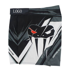 กางเกง MMA พิมพ์ลายแบบ Sublimation คุณภาพสูง ปรับแต่งได้ ชุดกีฬามวยไทยสำหรับผู้ชาย สำหรับฝึกซ้อมและฟิตเนส กางเกงต่อสู้แบบมีเชือกผูก - Product Image 5
