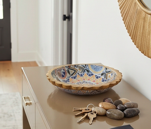 Tazón de Madera Tallada a Mano Estilo Bohemio, Decorativo con Patrón Étnico de Mandala, Adorno para Cocina y Hogar - Product Image 4