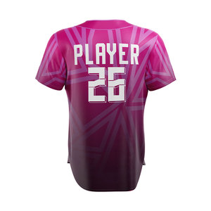 Uniformes de Béisbol Personalizados para Mujer, Talla Grande, 100% Poliéster, Manga Corta, Transpirables, de Secado Rápido, para Equipos Femeninos - Product Image 5