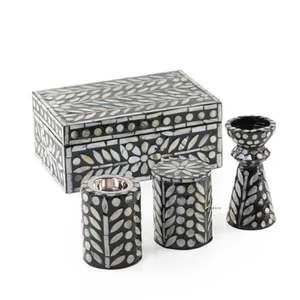 KV NATURAL HOME - Juego de Quemadores de Incienso de Lujo con Perla Madre, Quemador de Incienso Árabe Oud, Diseño Contemporáneo Hecho a Mano y Ecológico - Product Image 4
