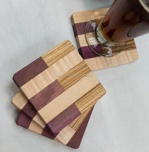 Posavasos de madera de nogal hechos a mano de Venta caliente disponibles a precio de venta completo con tamaño personalizado y forma cuadrada de diseño - Product Image 1