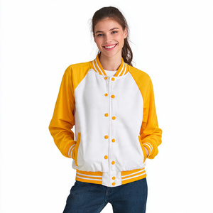 Plus Size Baseball Varsity Jacket Women Loose Fit Crew Neck Varsity Jacket Ladies 100% <b>Wool</b> Baseball Varsity Jackets Women's - Product Image 3