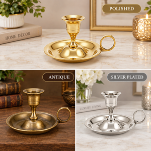 Support de bougie en laiton fait main, plateau rond, chandelier décoratif, centre de table, décoration de mariage et de maison, prix de gros - Product Image 3