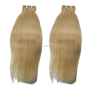 Vente en gros d'extensions de cheveux 100% humains Remy indonésiens blonds paquets de cheveux raides cuticules alignées sans enchevêtrement Style de vague naturelle - Product Image 3