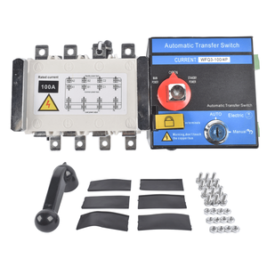 Interruttore di Trasferimento Automatico Industriale 4P 100A 110V/220V Monofase e Trifase in Plastica Bianca e Nera con Componenti in Rame e Acciaio - Product Image 5