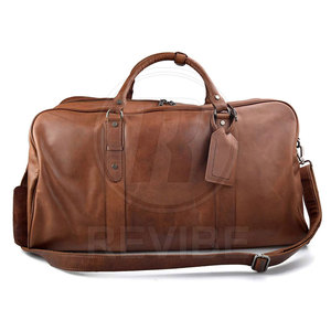 Fashion Travel Genuine Leather Duffle <b>Bags</b>-Sleek Design Premium Feel 30-<b>40L</b> Capacity Foldable Eco-Friendly & Lightweight - Product Image 5