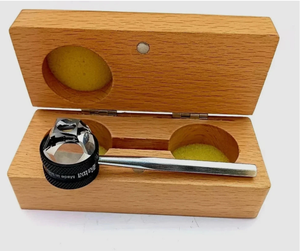 4 Goniolentilles à miroir avec manche détachable, lentilles Goniolentilles dans un étui en bois protecteur. - Product Image 2