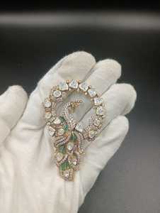 Broche de Lujo con Diseño de Pavo Real, Plata de Ley 925, Unisex, Regalo para Fiesta de Compromiso, Joyería Hecha a Mano para Boda - Product Image 2
