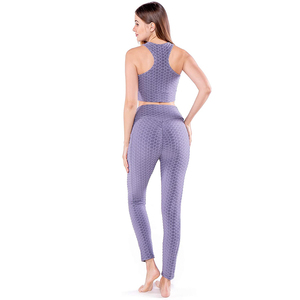 Nouvelle Collection 2026 : Ensemble de Sport 2 Pièces pour Femme – Vêtement de Yoga Grande Taille à Col en V Uni, Ceinture Sans Couture, Séchage Rapide et Dentelle - Product Image 3