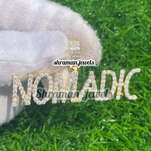จี้เพชรเพาะเลี้ยงแบบปรับแต่งได้ NOMADIC จี้เงินแท้สลักชื่อส่วนตัวสำหรับผู้ชาย งานเลี้ยงเด็ก จี้ VVS - Product Image 4
