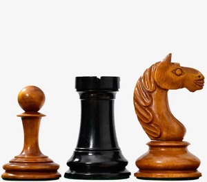 Piezas de ajedrez con peso estilo Botvinnik de la era soviética de Antonio Fabiano de 1933, en ébano y madera de boj antiguo, altura del rey de 3.8 cm, al mejor precio. - Product Image 5