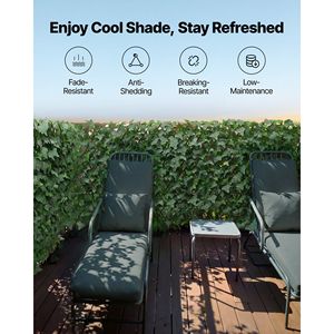 Panel de pantalla de privacidad expandible de 25 x 126 con hiedra artificial realista y 50 bridas, muro de plantas artificiales expandible - Product Image 5