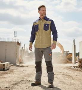 Camisas Henley Ignífugas Ligeras FR para Soldadura, Protección de Nivel NFPA 2112, Resistencia al Calor de 300C-500C, Manga Larga - Product Image 3