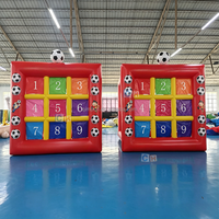 But de football gonflable à neuf zones, jeu de fléchettes de football gonflable pour activité de plein air et carnaval