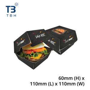 Meilleure vente : Fournisseur malaisien de boîtes à burger jetables en carton blanc, type coquille, idéales pour les stands de restauration rapide, événements et fêtes - Product Image 1