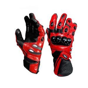 Full Finger Non <b>Slip</b> Leather Motorbike Gloves Racing Gloves <b>Long</b> Cuffs Fire Resistant Nomex Gloves With Protection - Product Image 1