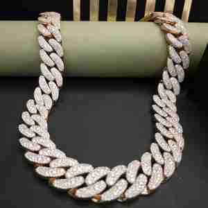 Elegante Cadena Cubana de Plata 925 con Incrustaciones de Diamantes Cultivados en Laboratorio de 24MM, Estilo Hip Hop, para Joyería de Raperos - Product Image 2