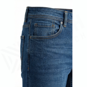 Pantalones Vaqueros de Mezclilla de Corte Recto y Ajustado para Hombre, Cintura Media, Estilo Casual, Lavado Regular, Temporada de Primavera, Color Azul - Product Image 5
