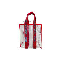 Sac de stade transparent haut de gamme avec motif perlé, poignées durables, accessoire personnalisé pour événements et jours de match