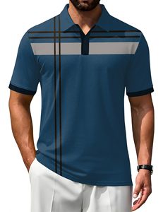 Chemise d'été pour homme, style coréen, en coton/polyester respirant, décontractée, unie, longue, tricotée, pour jeunes - Product Image 5