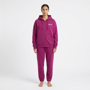 Ensemble de survêtement pour femme avec sweat-shirt à fermeture éclair intégrale et pantalon de jogging, tenue de sport décontractée en deux pièces - Product Image 5
