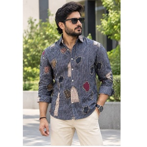 Chemise à manches longues en tissu de coton pour homme, fournisseur indien, douce, respirante, décontractée, pour le travail, disponible au meilleur prix - Product Image 1