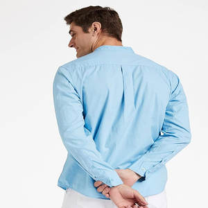 Camisa a cuadros de manga larga de algodón recortada con hombros para hombre personalizada de alta calidad, ropa de trabajo transpirable para adolescentes antiarrugas - Product Image 4