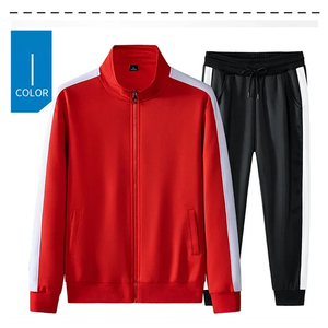 Chándal Deportivo Casual para Hombre, Color Amarillo con Bloques de Color, con Capucha y Cremallera Completa, con Bolsillos Laterales, Ropa de Invierno, 100% Algodón - Product Image 2