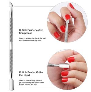 Juego de Cortacutículas 3 en 1 con Empujador y Cortador, Herramienta para Remover Cutículas de Acero Inoxidable Pulido, Kit de Manicura con Resorte Ajustable - Product Image 2