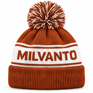 Custom Logo Premium <b>Pom</b> <b>Pom</b> Beanie <b>Hat</b> Embroidered Cuffed Rib Knit Winter Beanie for Men & Women Streetwear Beanies - Product Image 1