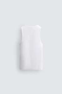 <b>Men's</b> <b>White</b> Ribbed Cotton Breathable Muscle Fit <b>Tank</b> <b>Top</b> Sleeveless OEM Custom Logo Wholesale - Product Image 2
