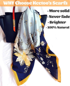 Wholesale High Quality Customizable Solid Plaid Floral <b>Square</b> <b>Scarf</b> 100% Silk Custom Colors Logo Printed Outdoor Casual - Product Image 3