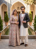 Base en coton naturel tricoté, brodé, motif mandala circulaire à sequins, pour veste ethnique femme, lehenga de mariée, abaya
