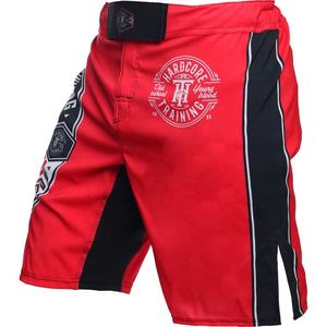 Pantalones Cortos de Alta Calidad para Hombre, para Entrenamiento de MMA y BJJ, Ajuste Largo, Color Rojo - Product Image 6
