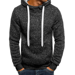 Quality <b>Thick</b> <b>Fleece</b> Custom Size Solid Print OEM Service Winter Street Wear Hoodies Men's 100% Cotton Pullover Hoodie High - Product Image 3