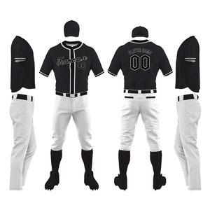 Maillots de baseball personnalisés 100% polyester, col en V, manches courtes, respirants, séchage rapide, antibactériens, protection UV, impression numérique - Product Image 6