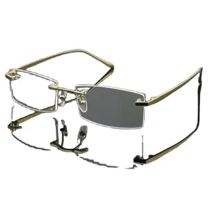 制造商金属圆形光学镜架眼镜女性防蓝光眼镜
