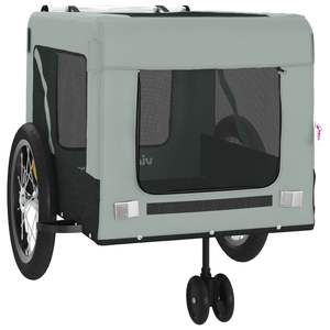 Gris y negro Oxford tela Pet Bike Trailer Iron Carriers para mascotas - Product Image 6