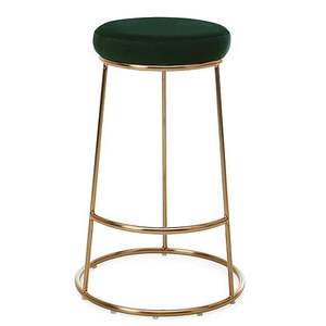 METAL WAVE Modern Durable Handmade Iron Frame <b>Bar</b> <b>Stool</b> Velvet Seat Butterfly <b>Back</b> Coffee Shop Home Decor <b>High</b> Counter Floor - Product Image 4