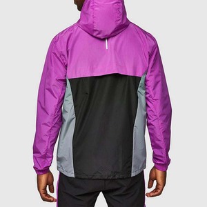 Ensembles de vêtements pour hommes tendance : Survêtement coupe-vent deux pièces couleur unie en tissu personnalisé - Product Image 5