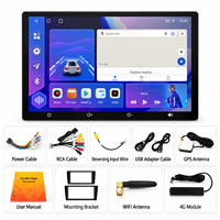 HANTUE Autoradio Android universel 11,5 pouces avec écran partagé et navigation GPS DSP, écran Android Auto Carplay pour lecteur de voiture