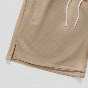 Pantalones Cortos Beige para Hombre, 100% Algodón, Lavados, con Cordón en la Cintura, Bolsillos, Transpirables, Casuales, de Tiro Medio - Product Image 4
