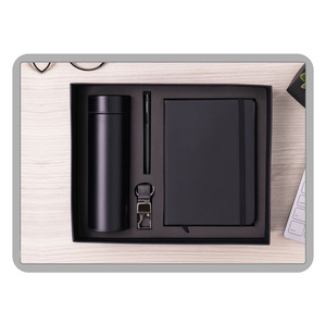 PU Leather Business Notebook <b>Gift</b> <b>Set</b> Personalized Pen Water Bottle Umbrella Combo Embossed Customized Color Thanksgiving - Product Image 5