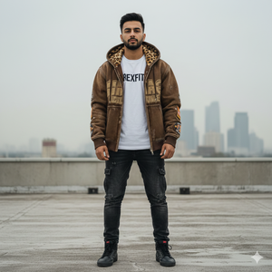 Nouvelle arrivée : sweat à capuche zippé en coton épais délavé à l'acide pour homme, impression personnalisée, effet soleil éclairé - Product Image 2