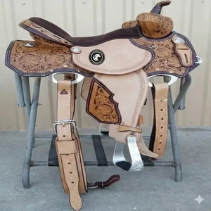 Nouvelle selle de travail Western en cuir de vachette de qualité supérieure, équipement d'équitation confortable, selle Western en cuir de style anglais - Product Image 4
